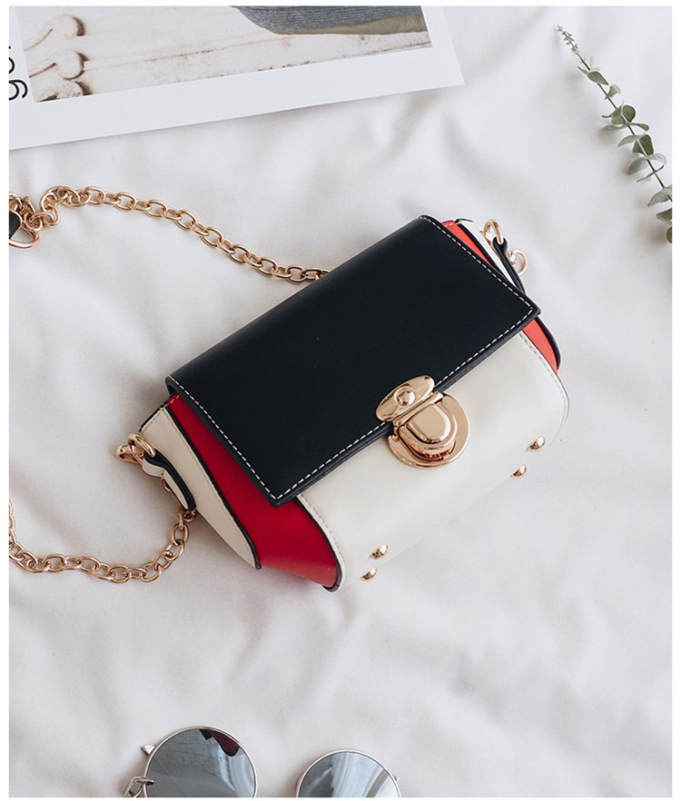 New color buckle cross chain mini bag pretty bag w