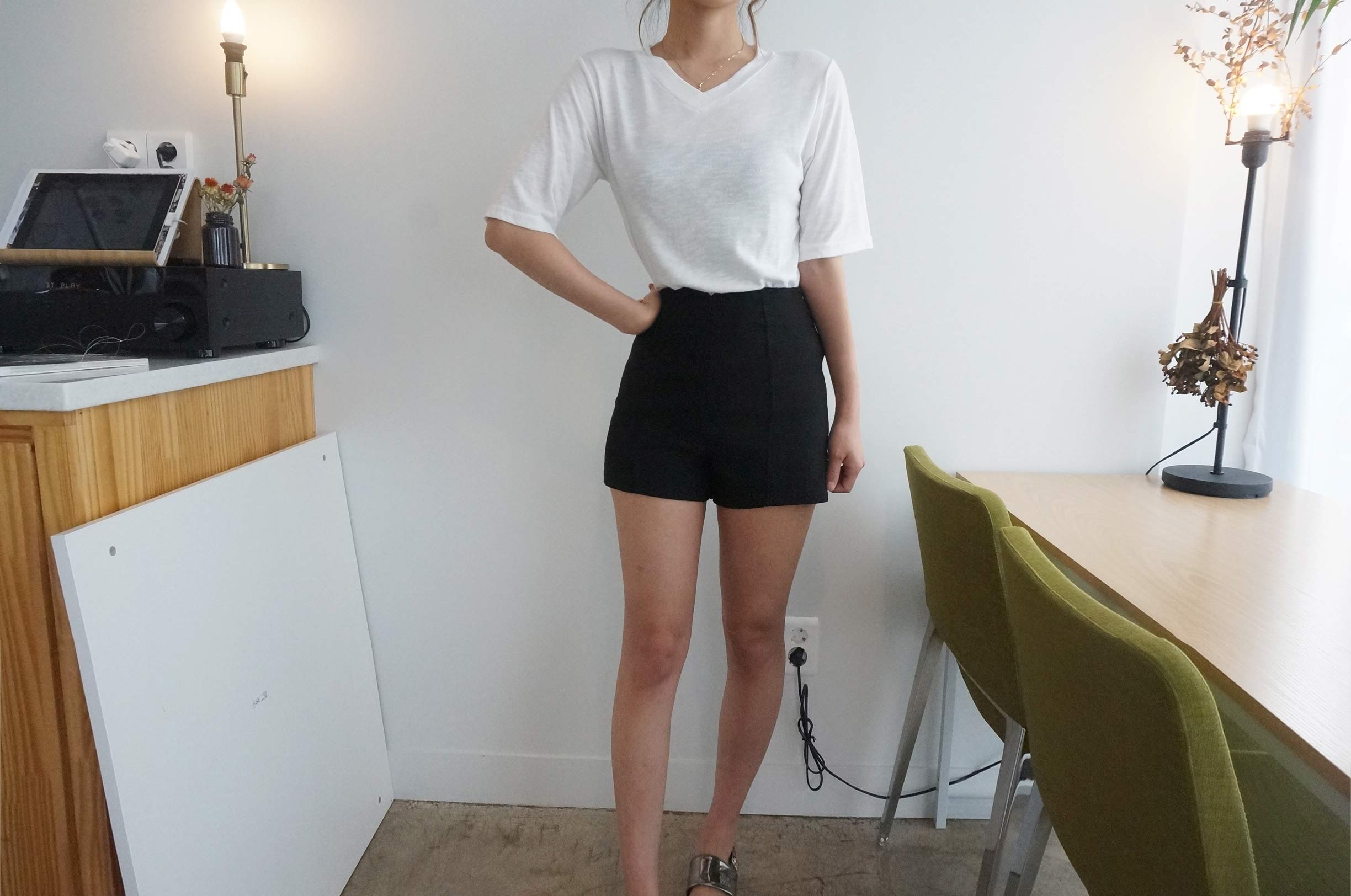 Women Short Pants High Waist Short Pants # 2color 