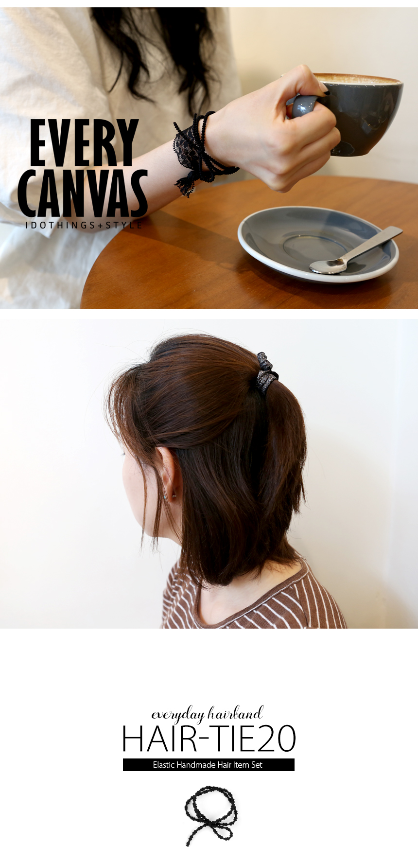 Hair band &amp tie braid set of 10 Bracelet Rubber