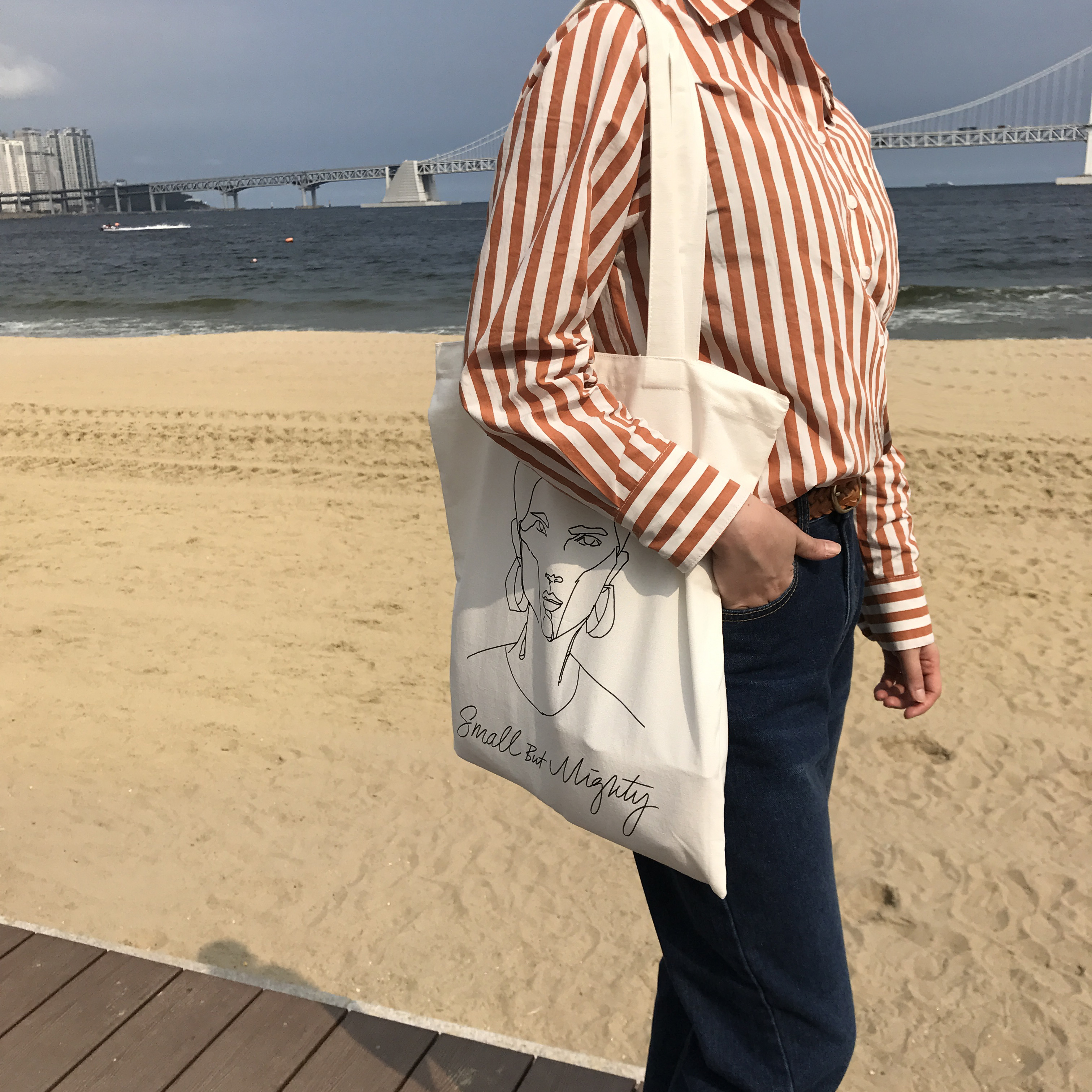 NEW ECO BAG Drawing Eco Bag 2color Light