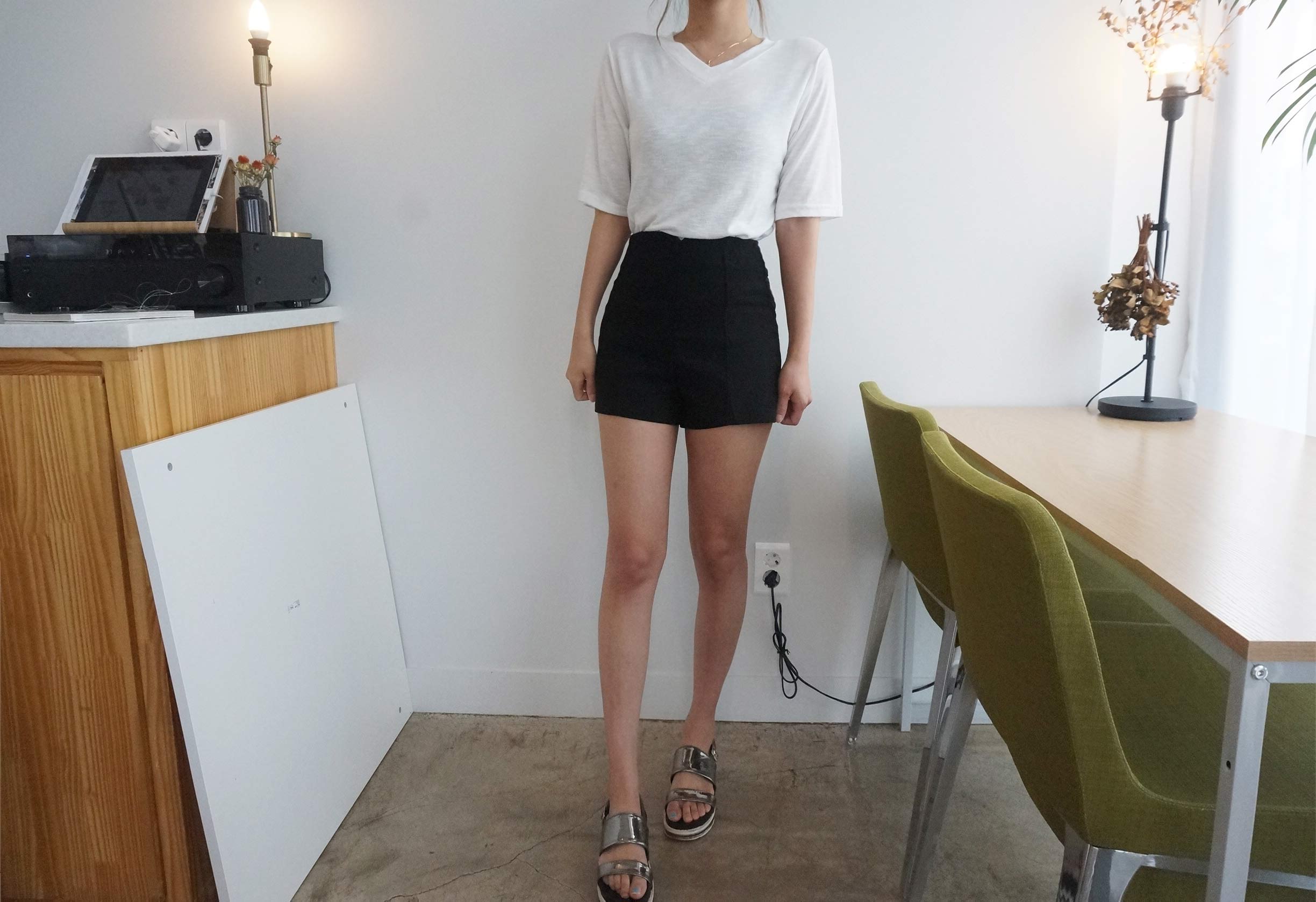 Women Short Pants High Waist Short Pants # 2color 
