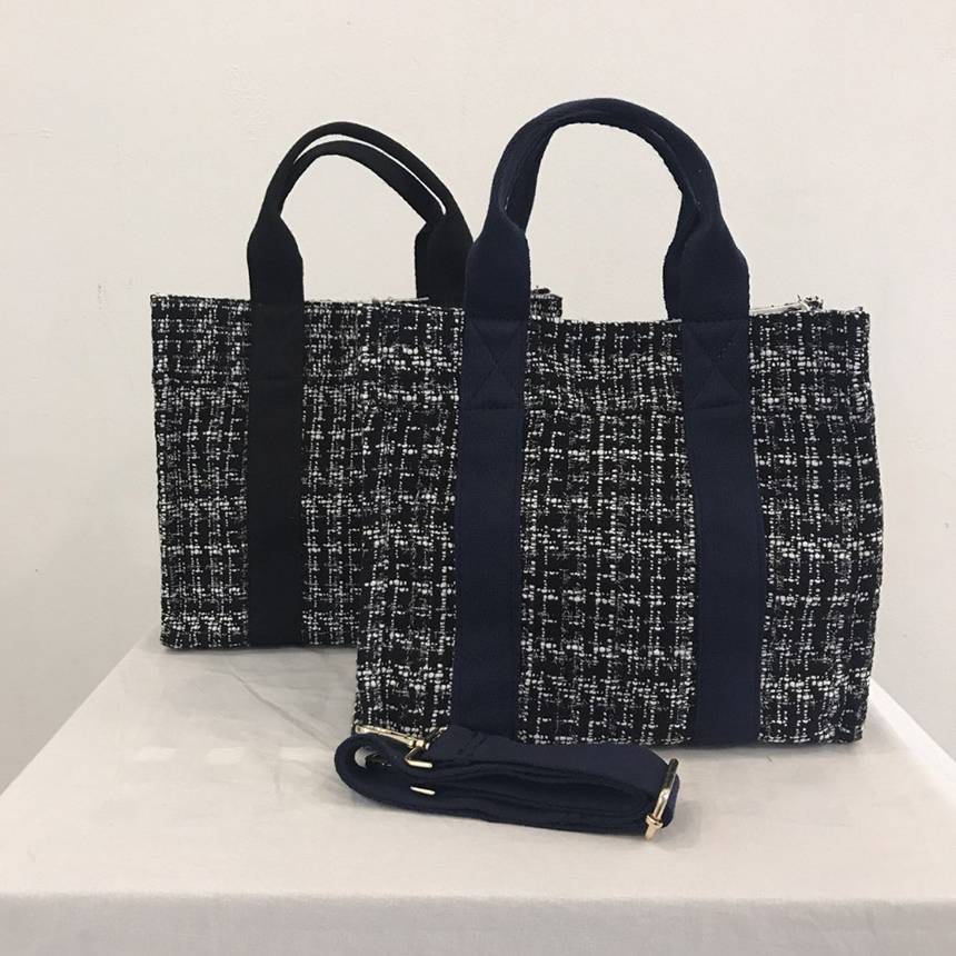 New Women's Bags Tweed Webbing Tote Bag Shoulde