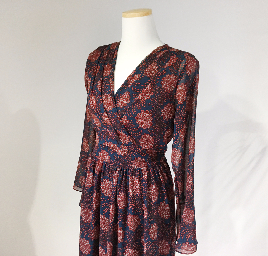 Goddess flower chiffon long dress autumn visitor w