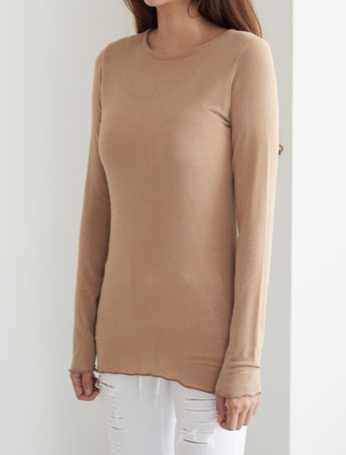 Slim Round Span Long Sleeve Polo T-Shirt