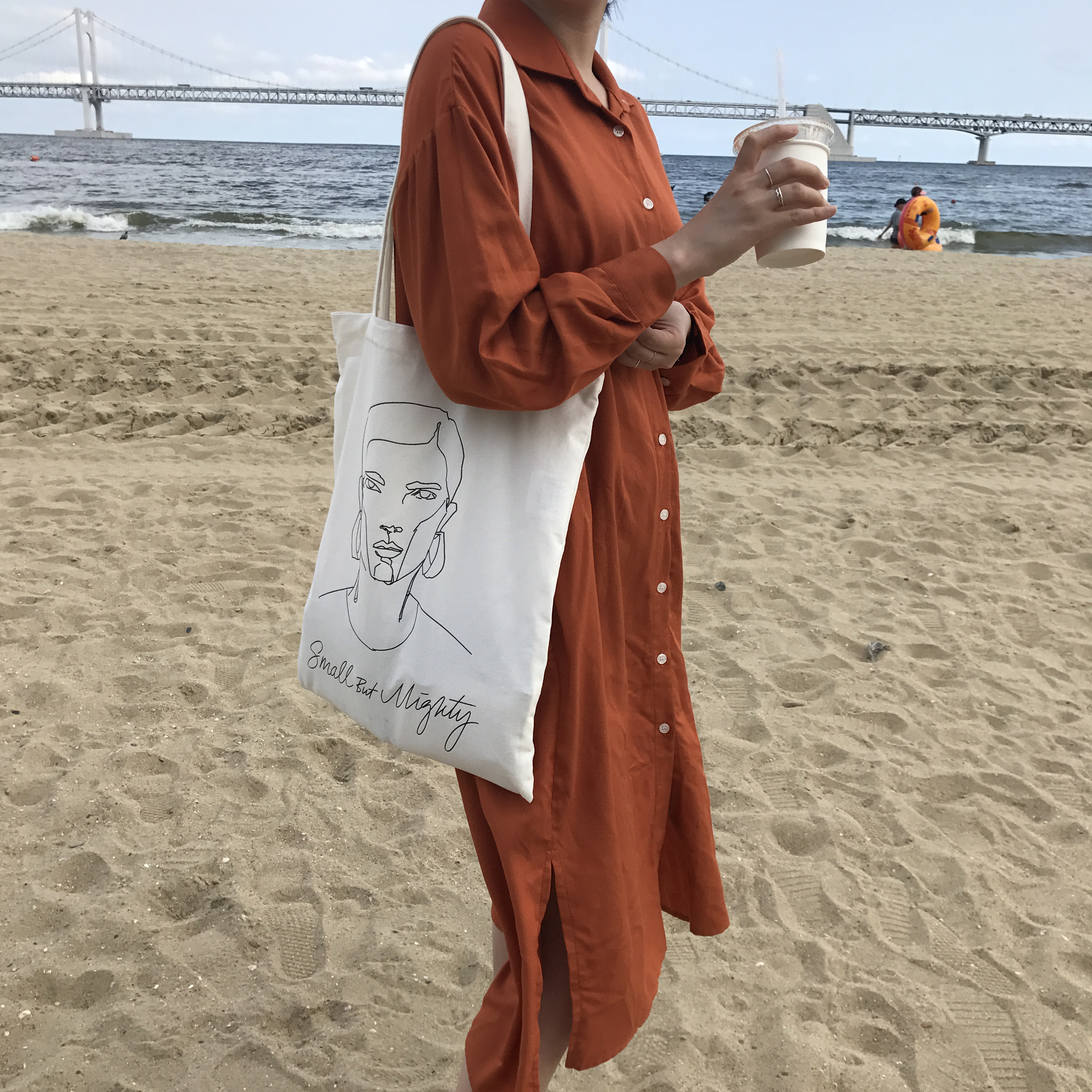 NEW ECO BAG Drawing Eco Bag 2color Light