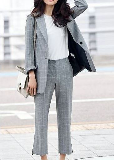 Autumnal Kim Tae Ri Jacket Slacks Set Urban Style 