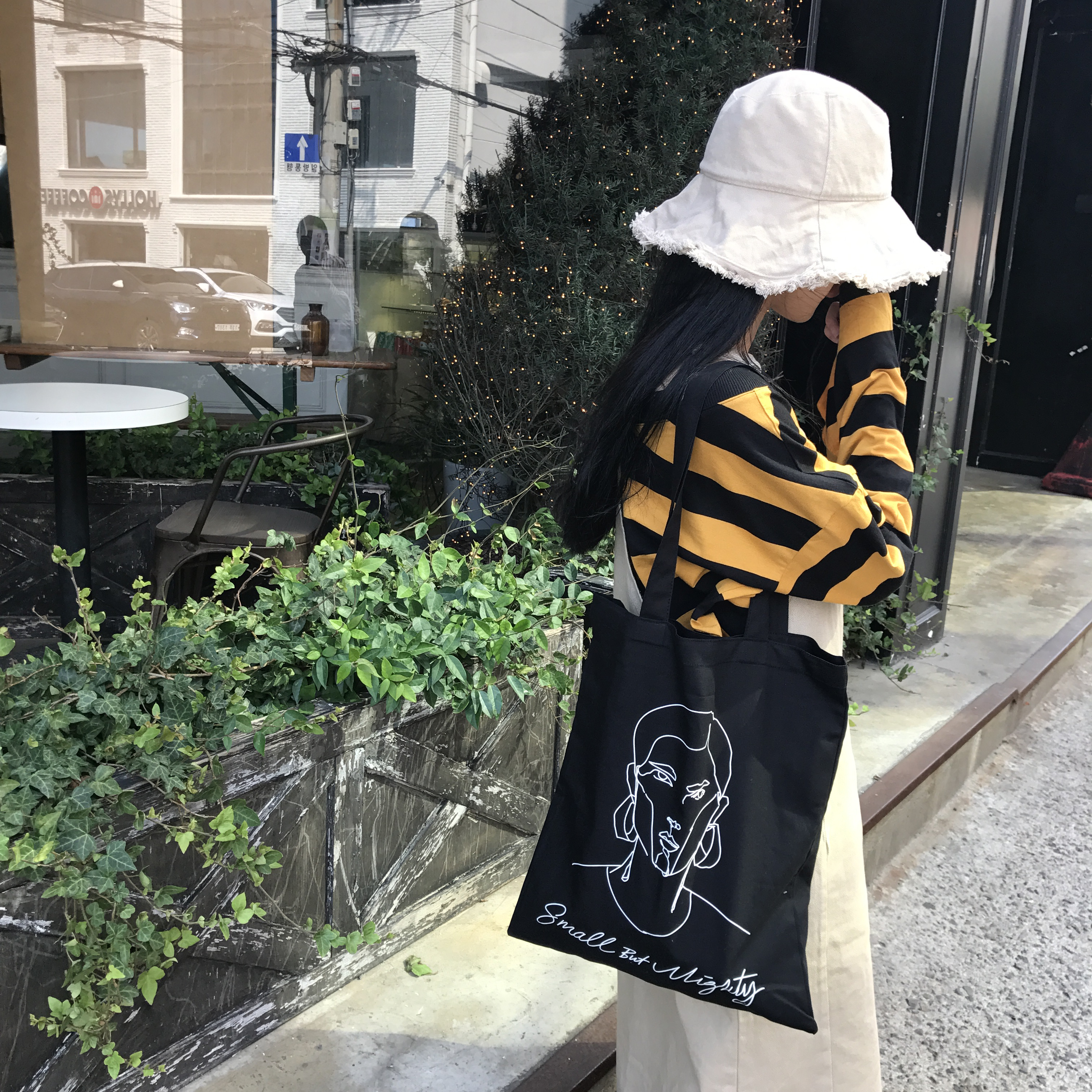 NEW ECO BAG Drawing Eco Bag 2color Light