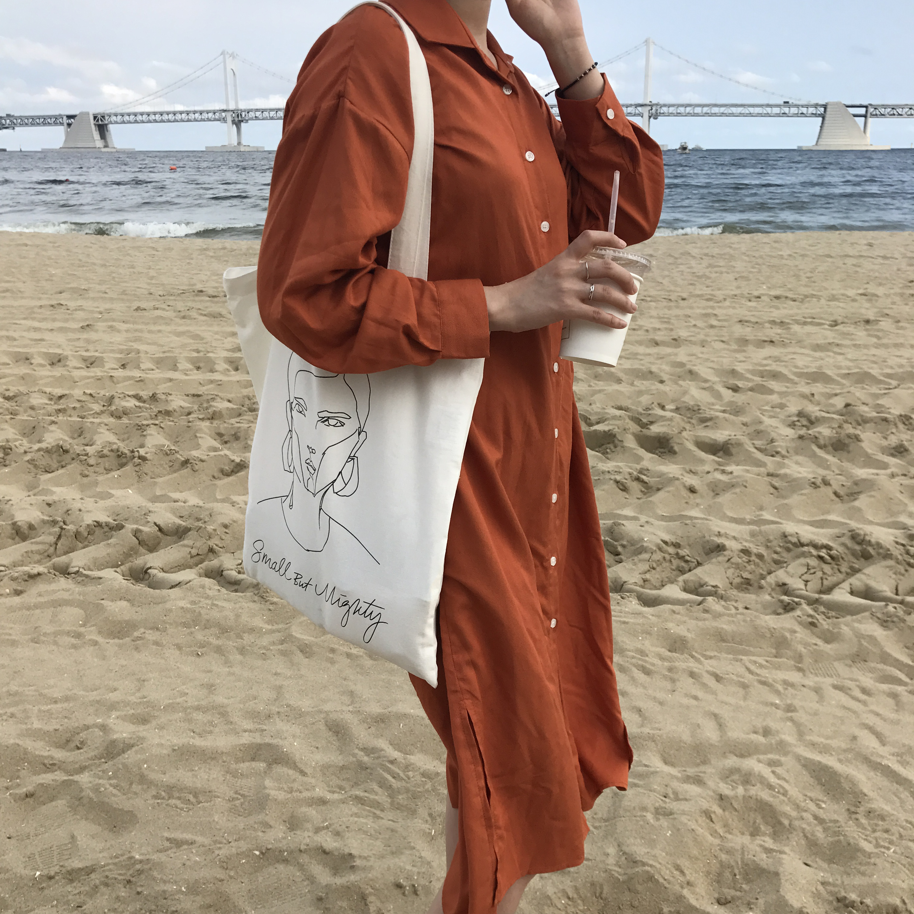 NEW ECO BAG Drawing Eco Bag 2color Light