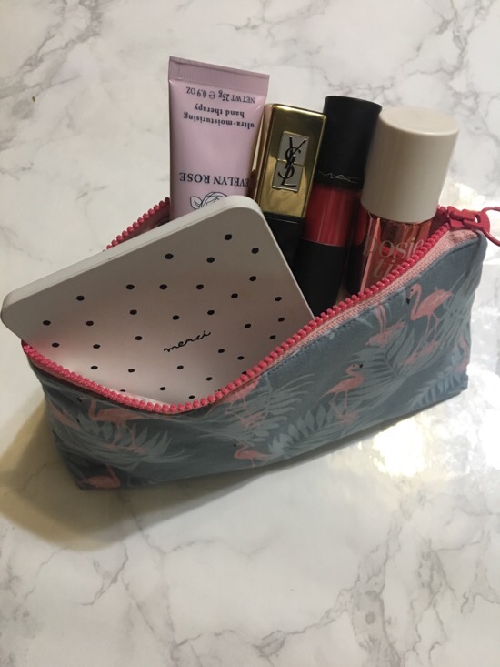 New Flamingo Initial Pouch French Embroidery Custo