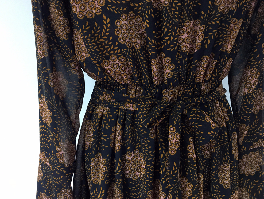 Goddess flower chiffon long dress autumn visitor w