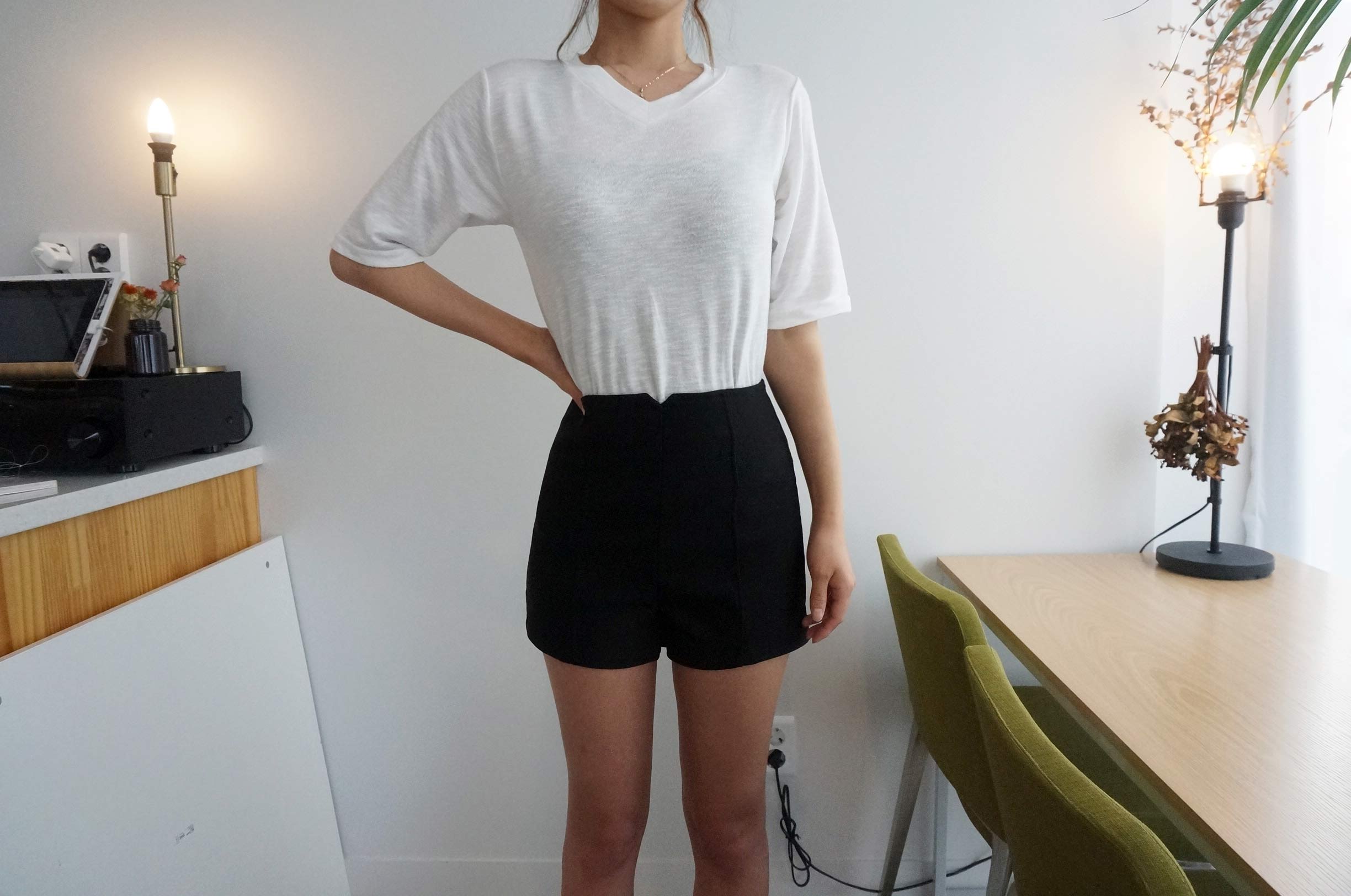 Women Short Pants High Waist Short Pants # 2color 