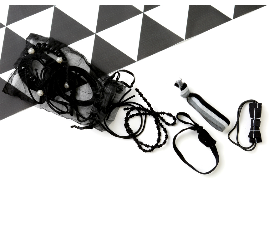 Hair band &amp tie braid set of 10 Bracelet Rubber