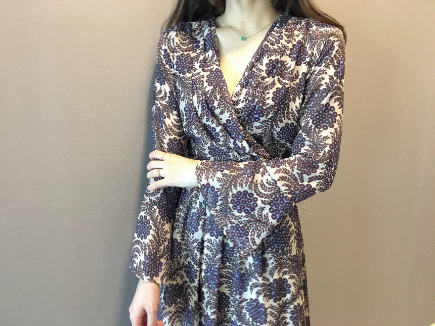 Goddess flower chiffon long dress autumn visitor w