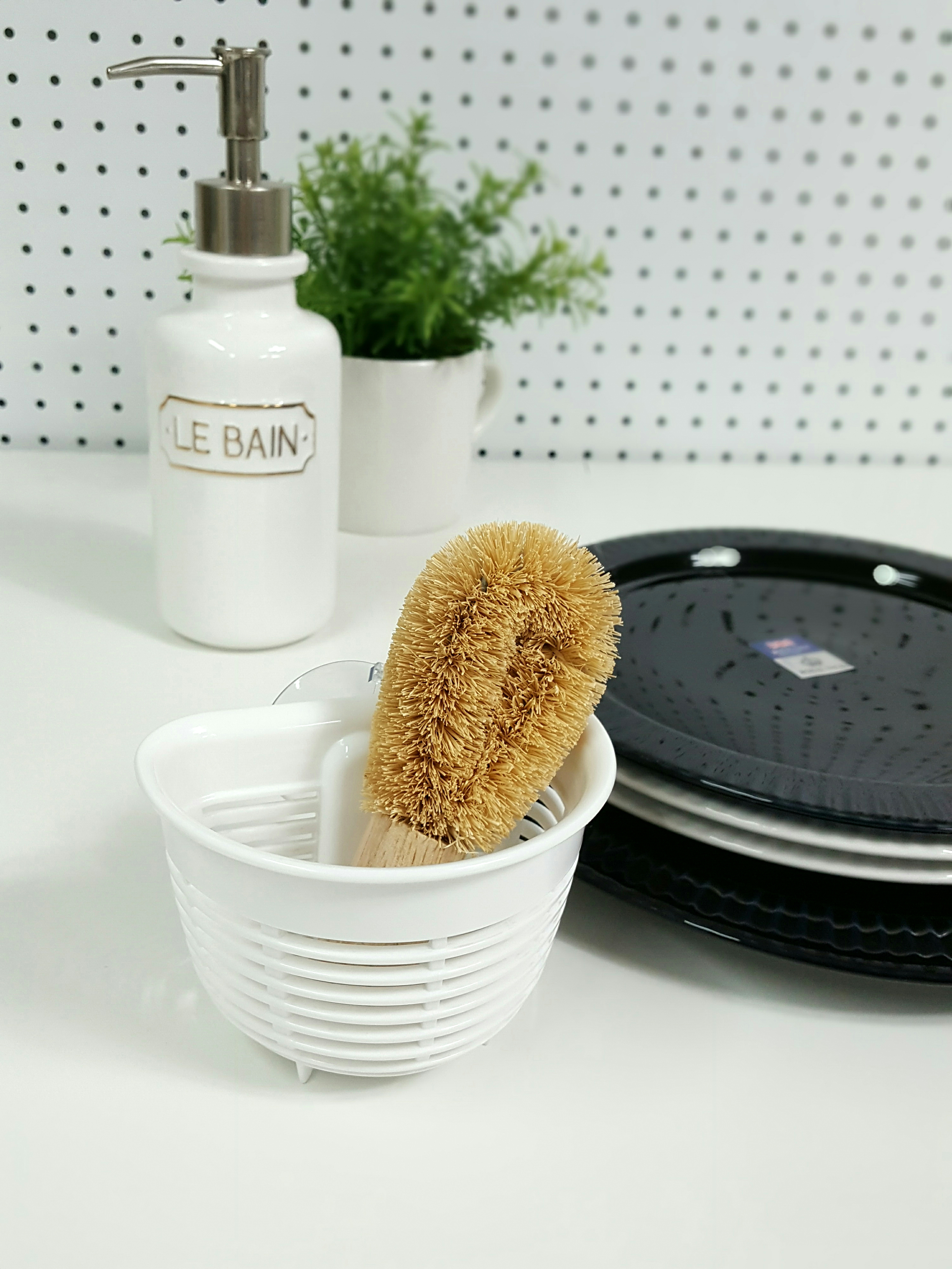 Scrubber Dish Washing japan Natural Palmwood Brush