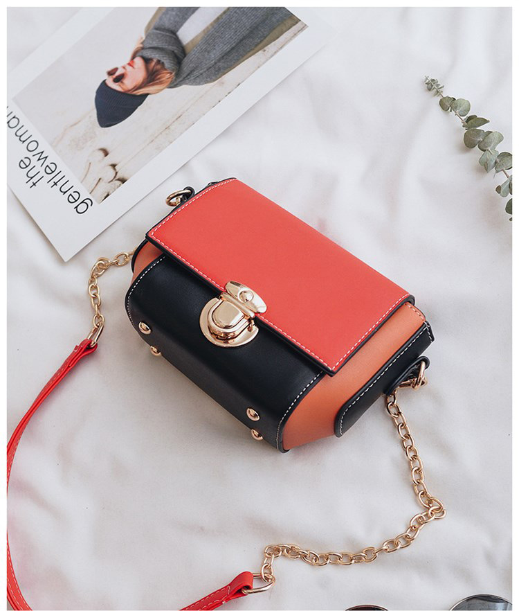 New color buckle cross chain mini bag pretty bag w