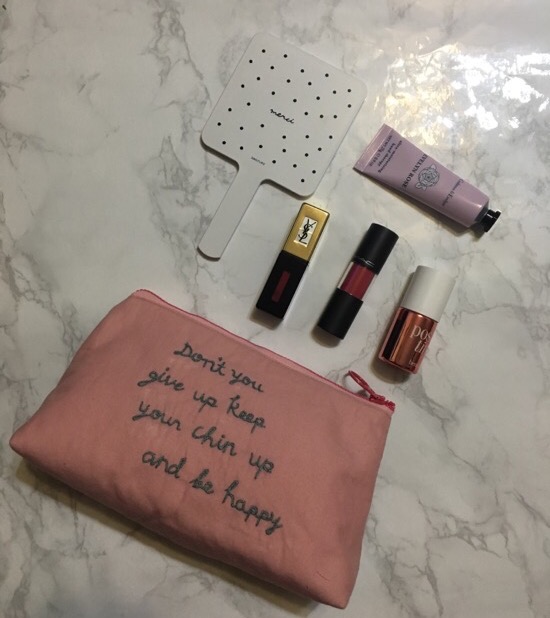 New Flamingo Initial Pouch French Embroidery Custo