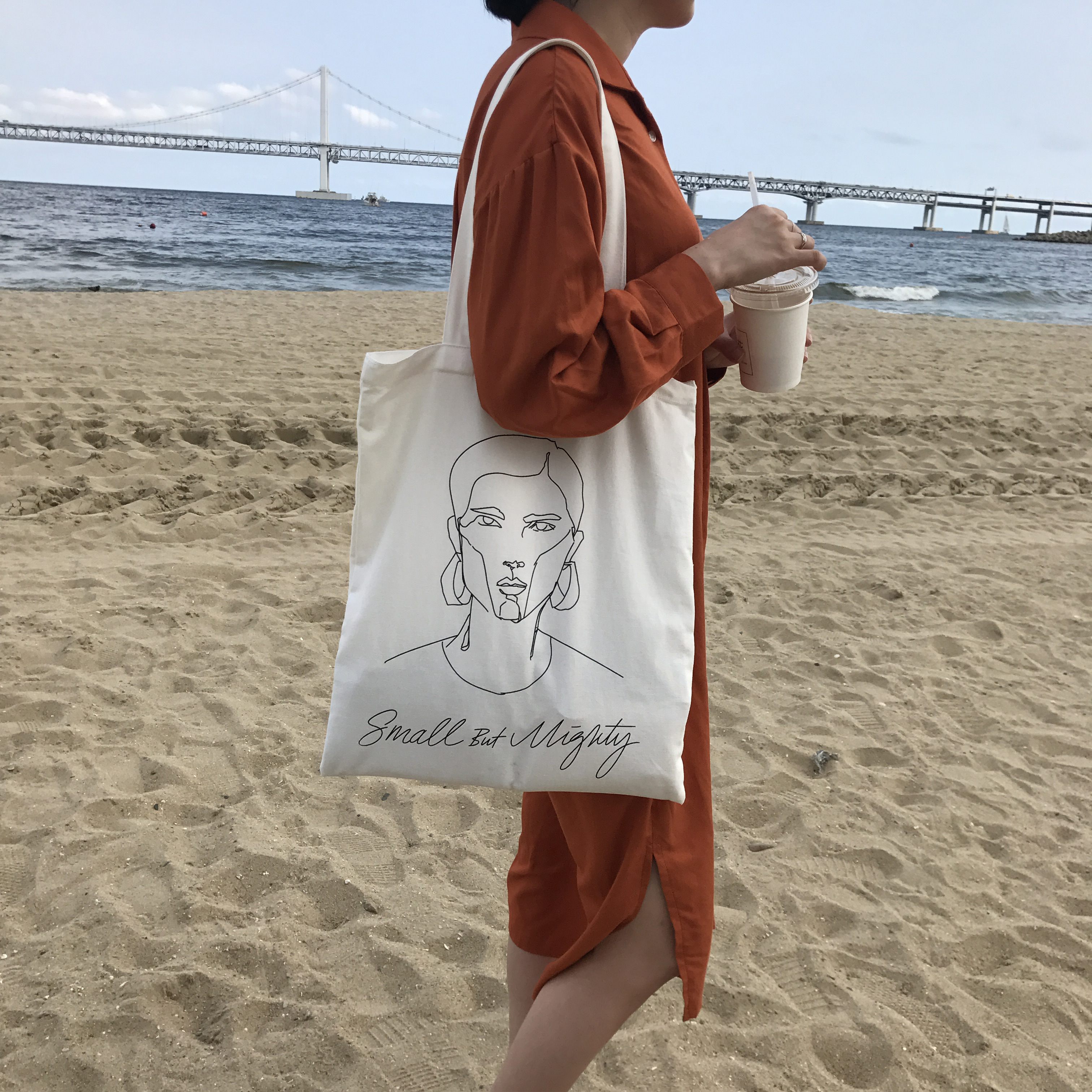 NEW ECO BAG Drawing Eco Bag 2color Light