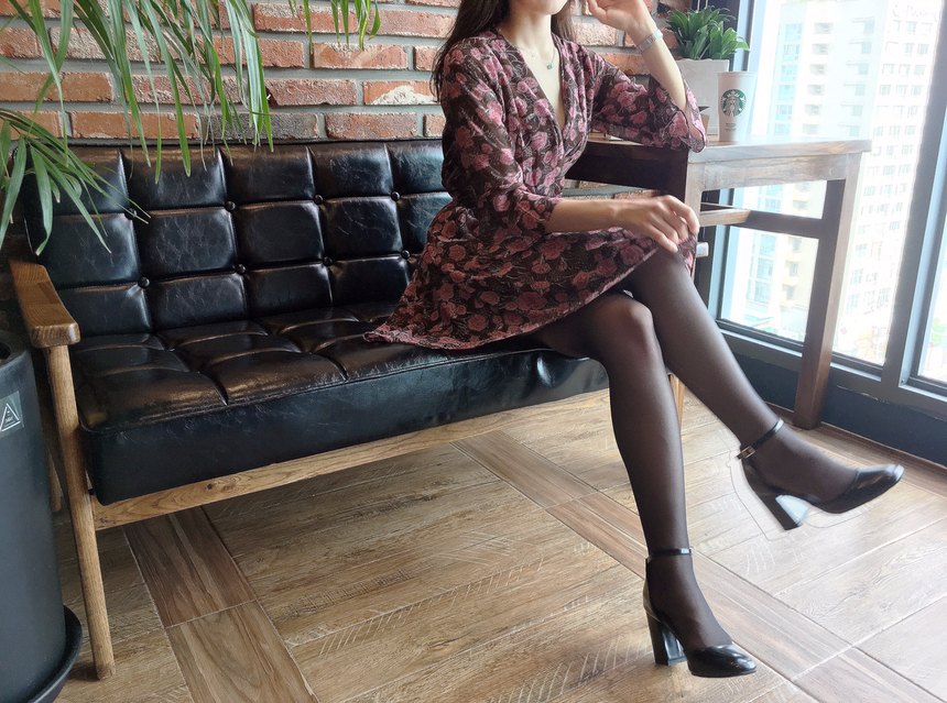 Flower Chiffon Wrap One Piece V-neck Fall Mini 3co