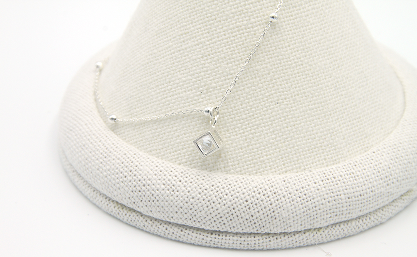 New silver bracelet drip cube decoration Slim knoc