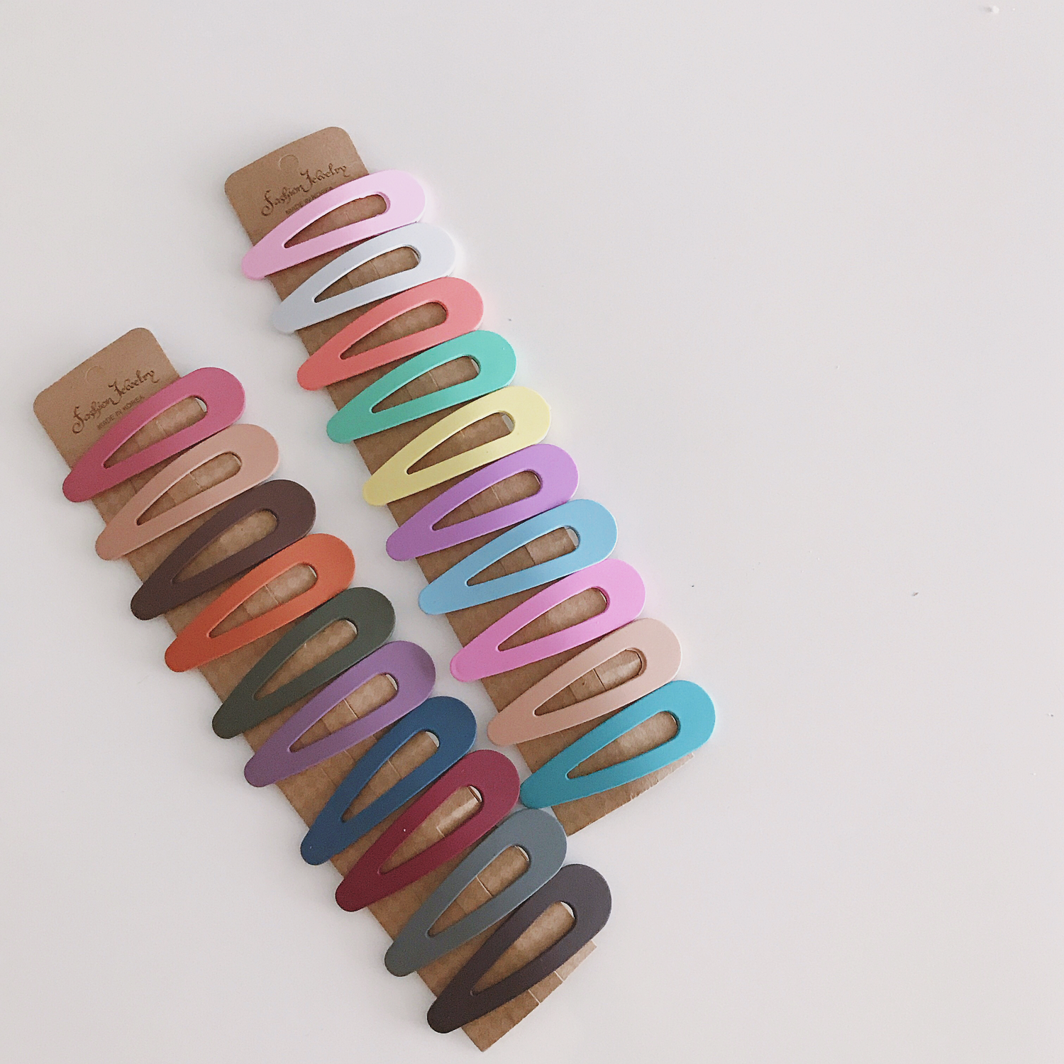 New matte color king tick pin set infant hair pin 