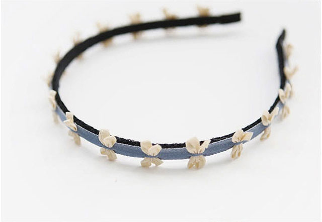 Mamre denim ribbon hair band girl