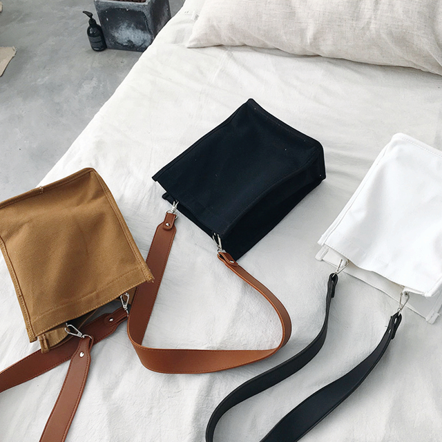 NEW ECO BAG Two-Way Canvas Shoulder Bag Eco Bag - 