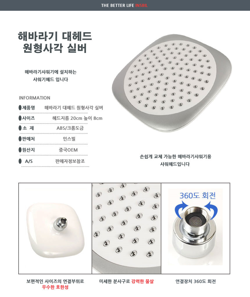 NEW POWERFUL SHOWERHEAD sunflower shower head Happ
