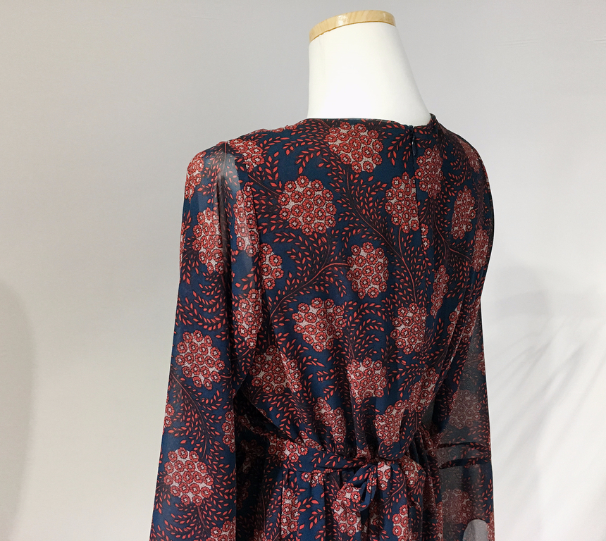 Goddess flower chiffon long dress autumn visitor w