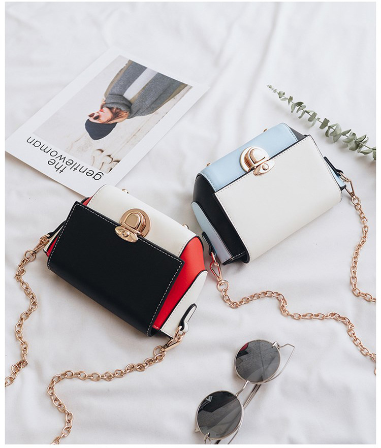 New color buckle cross chain mini bag pretty bag w