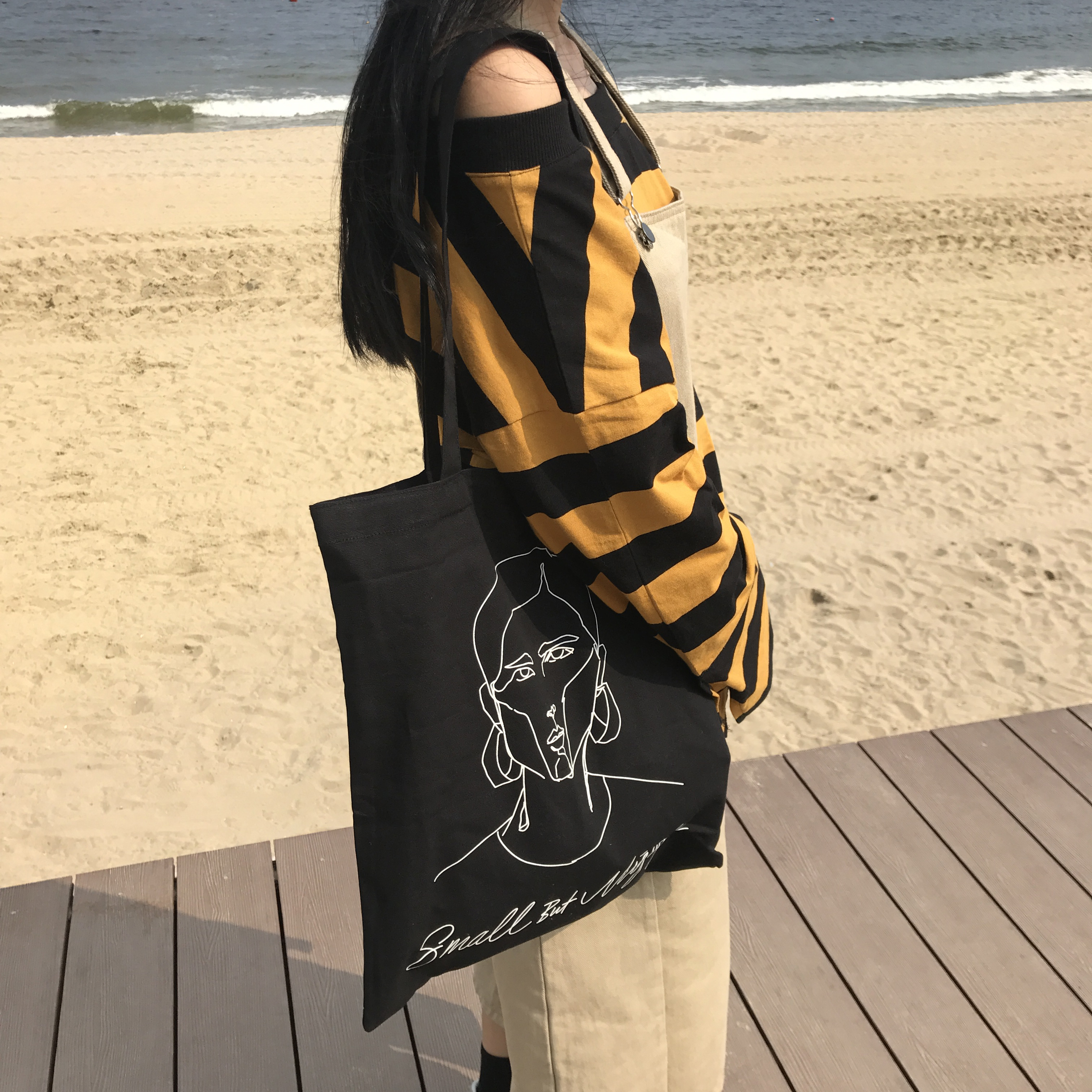 NEW ECO BAG Drawing Eco Bag 2color Light