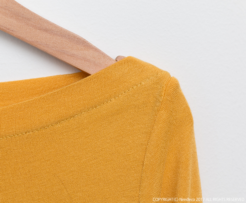 Basic Lips Neck Long Sleeves Polo 5 Color Boat Nec