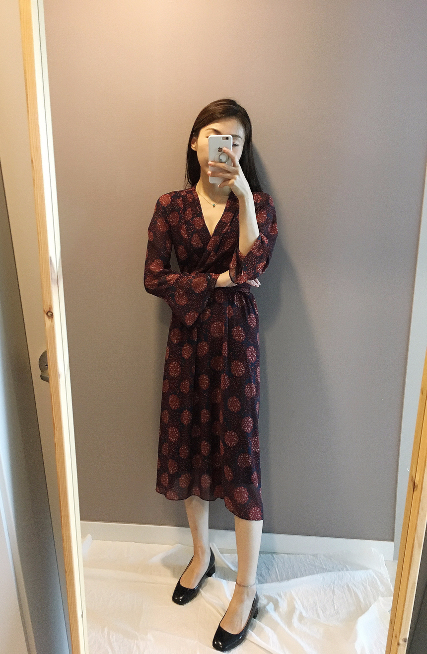 Goddess flower chiffon long dress autumn visitor w