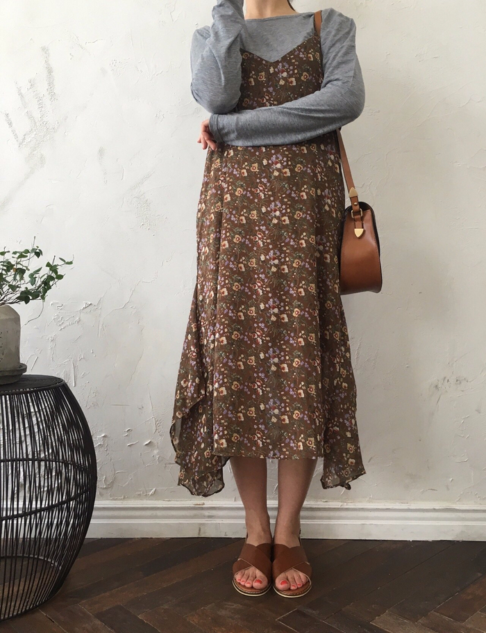 Feminine look flower bustier autumn dress strap st