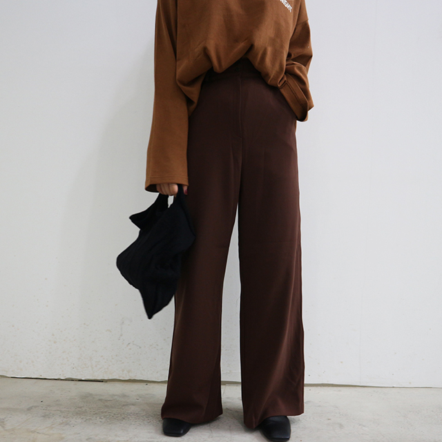 New Women's Pants High Waist Wide Long Slacks W