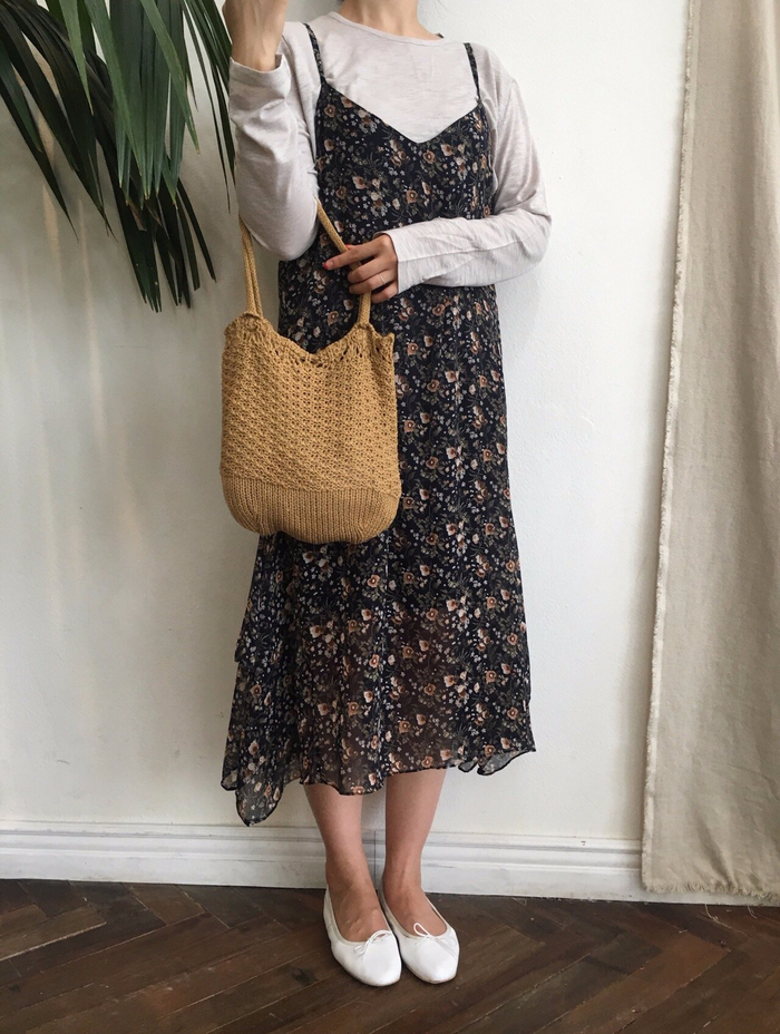 Feminine look flower bustier autumn dress strap st