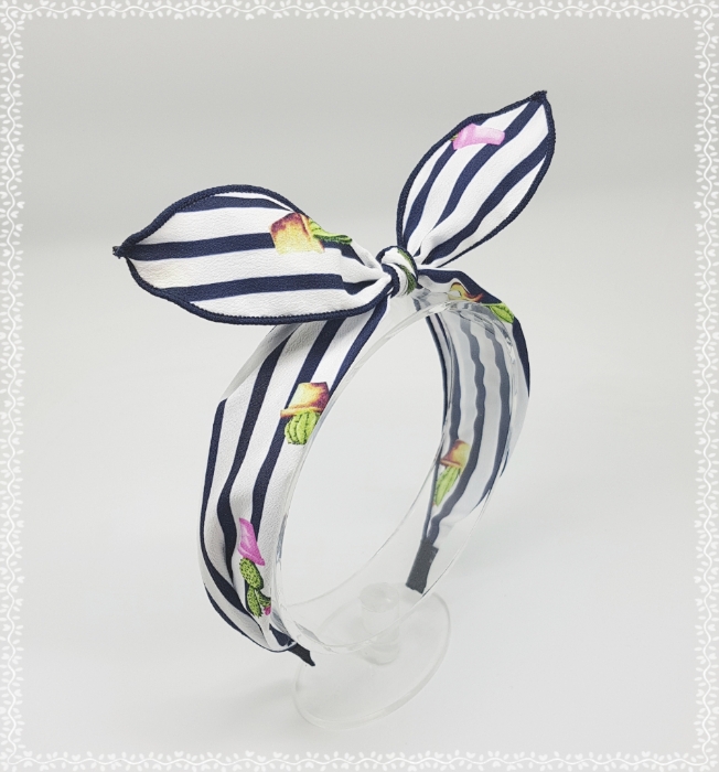 New Wire Ribbon Hair Band Bandana Headband Girls W