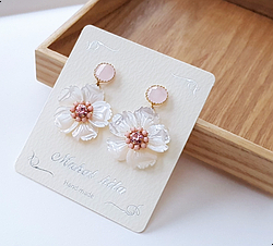 Pearl chain bar drop earrings girlfriend gift fanc