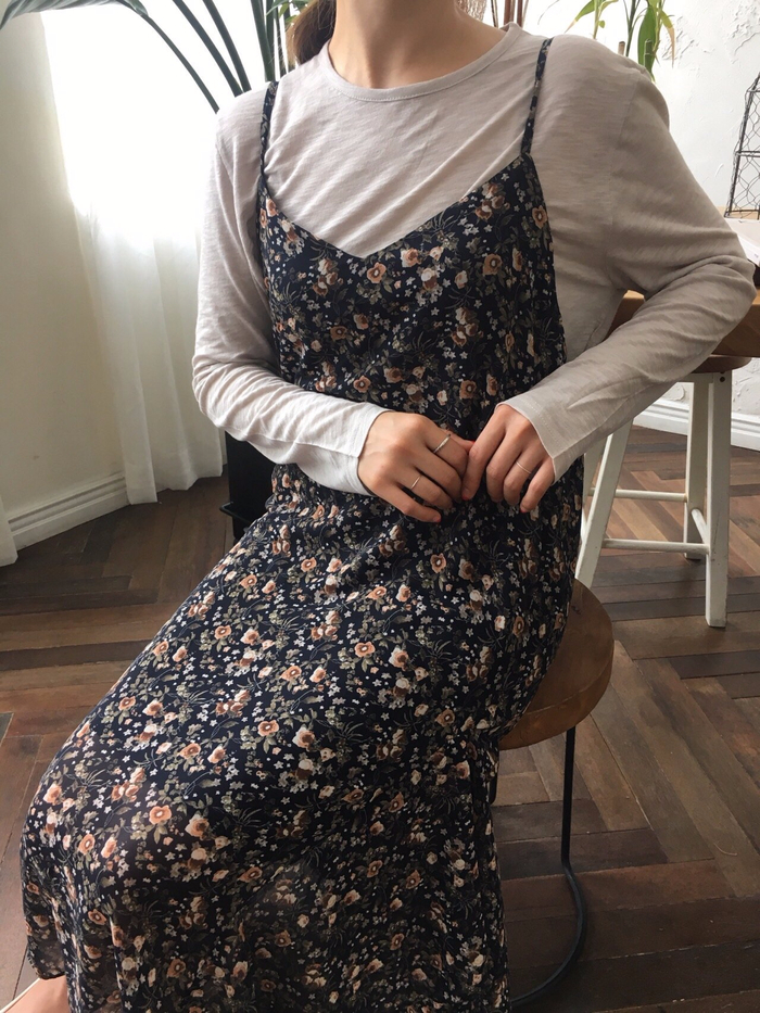 Feminine look flower bustier autumn dress strap st