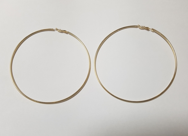 Wide Big Ring Earring Present Silver Gold Rihanna 