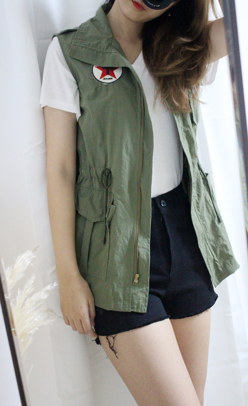 Women Jeans Pants A Line Black shorts Black denim 