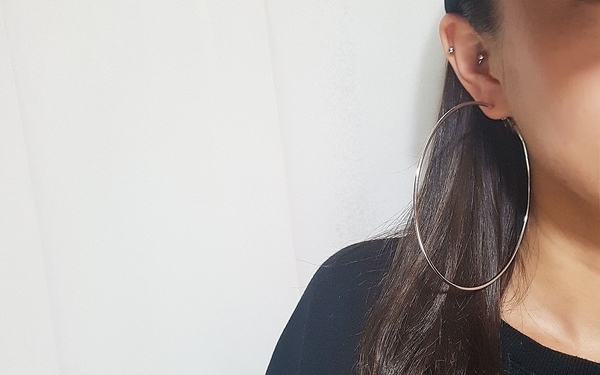 Wide Big Ring Earring Present Silver Gold Rihanna 