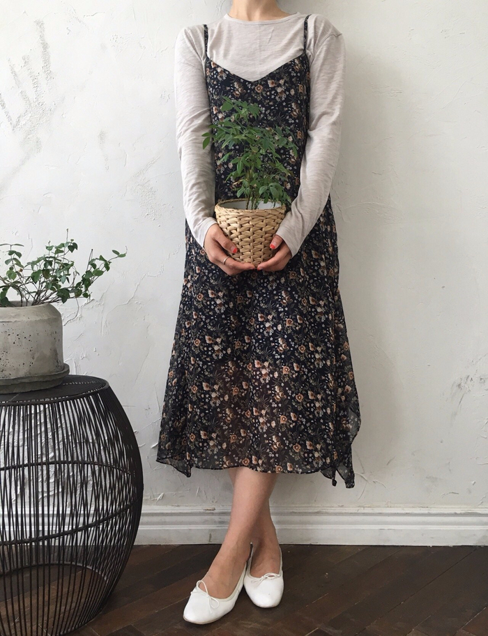 Feminine look flower bustier autumn dress strap st