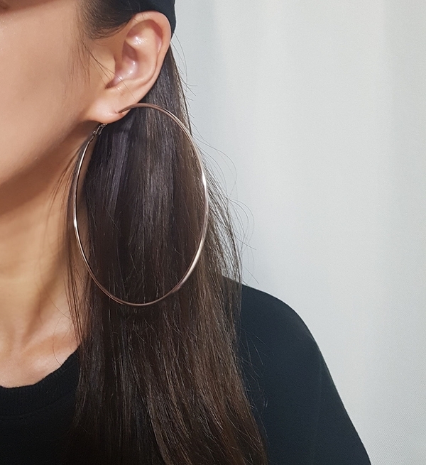 Wide Big Ring Earring Present Silver Gold Rihanna 