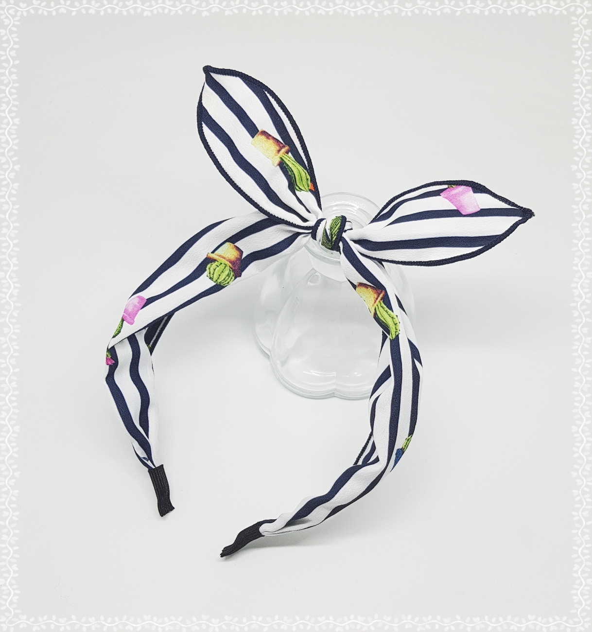 New Wire Ribbon Hair Band Bandana Headband Girls W