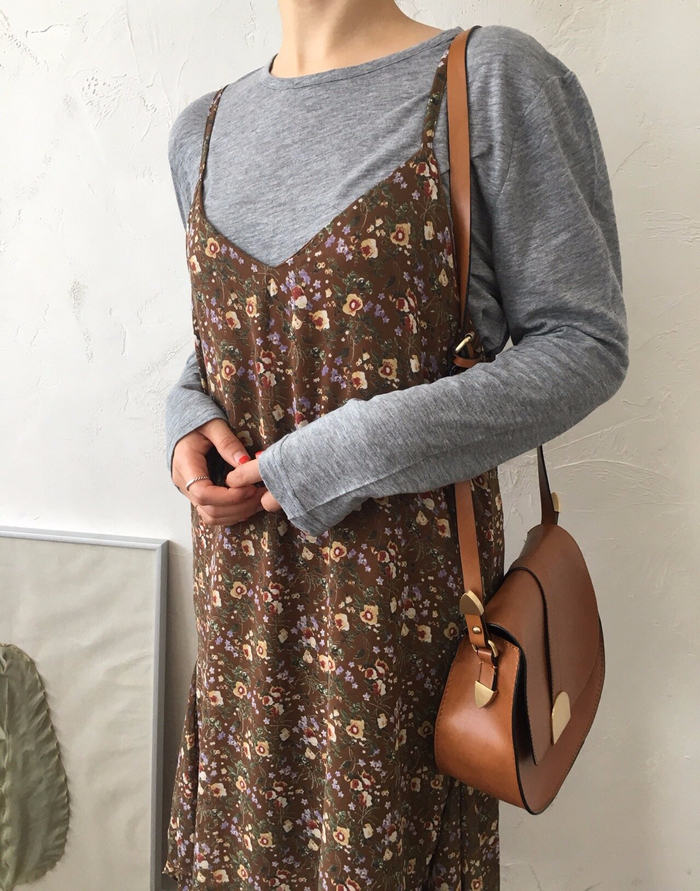 Feminine look flower bustier autumn dress strap st