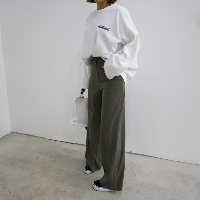 New Women's Pants High Waist Wide Long Slacks W