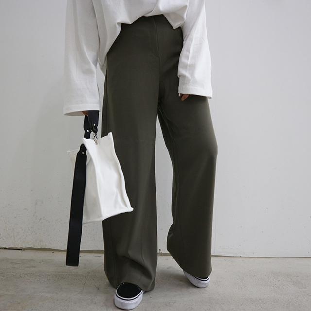 New Women's Pants High Waist Wide Long Slacks W