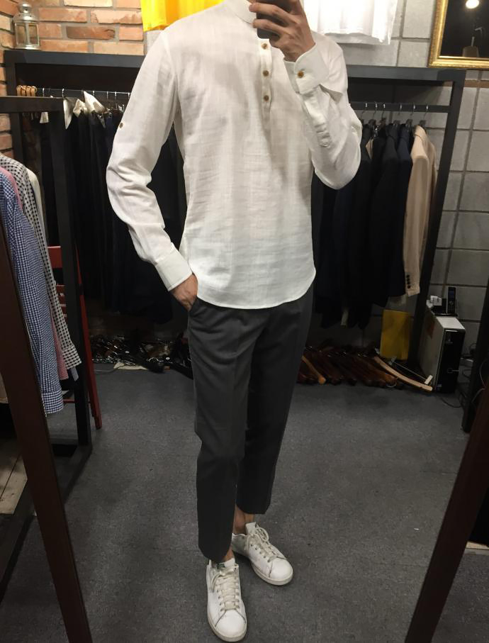 New Men's Pants Slim fit line Slacks Man suit P