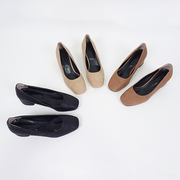 Square nose Tongue middle heel foot Comfortable sh