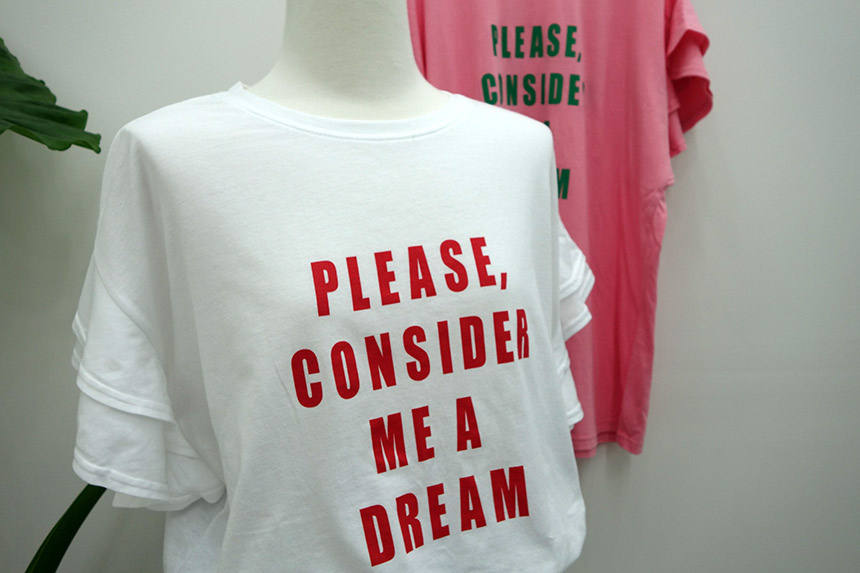 Daily Look Frill T-shirt Loose-fitting Women's 